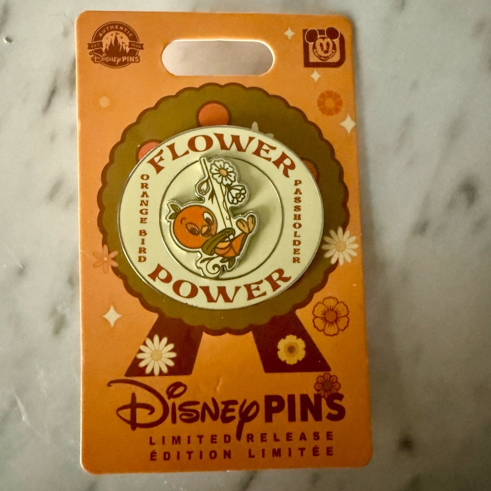 Disney Orange Bird Flower Power Pin